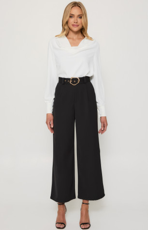 Buckle Belt High Waisted Pants – Glamconic