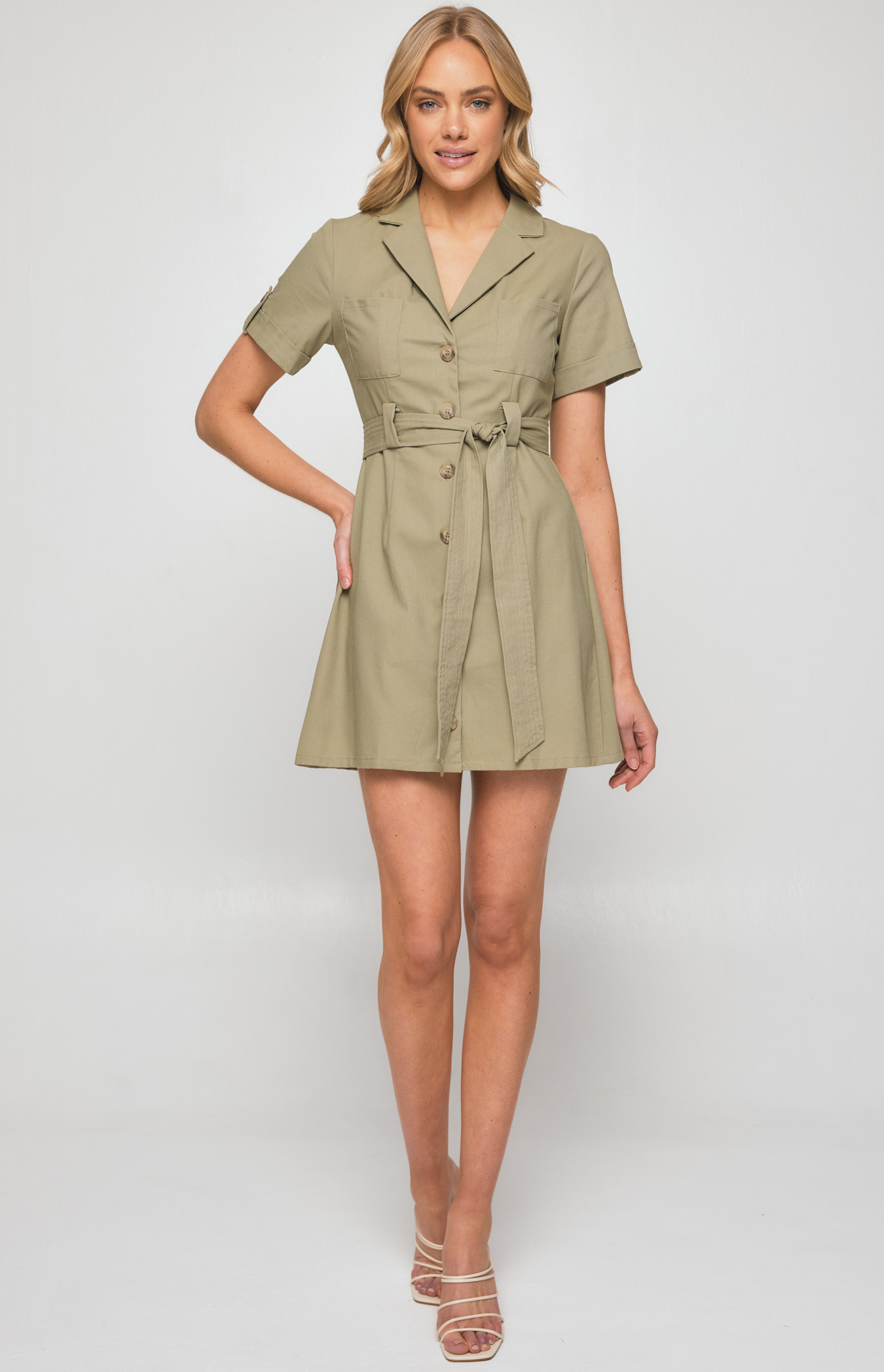 Military style hot sale shirt dress