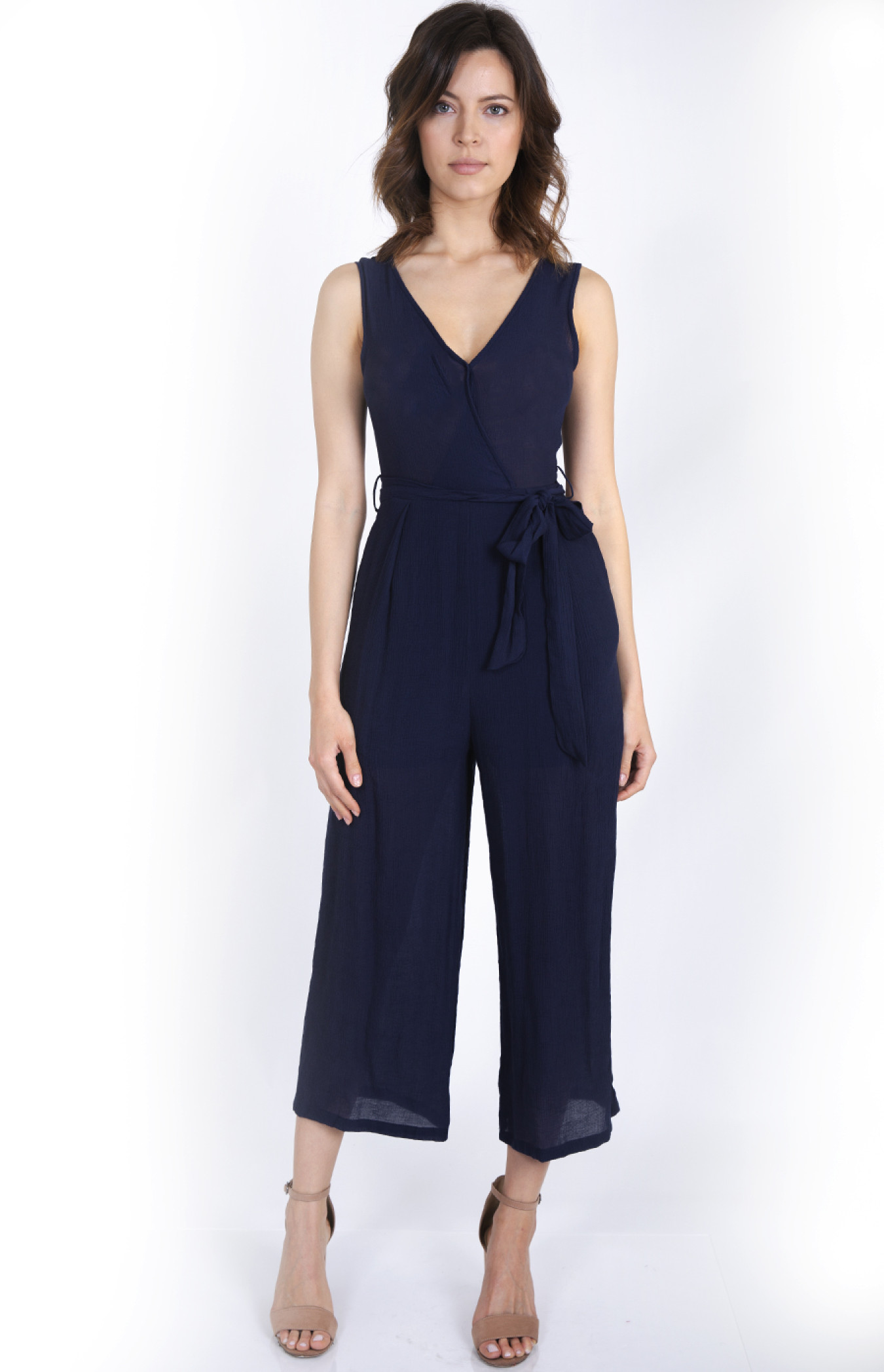 How to Style Cropped Wide Leg Jumpsuit