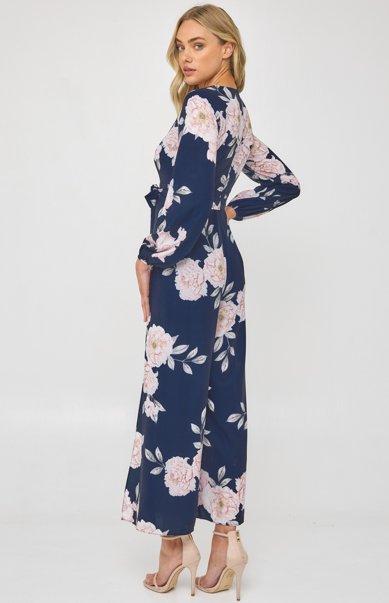 floral jumpsuit navy