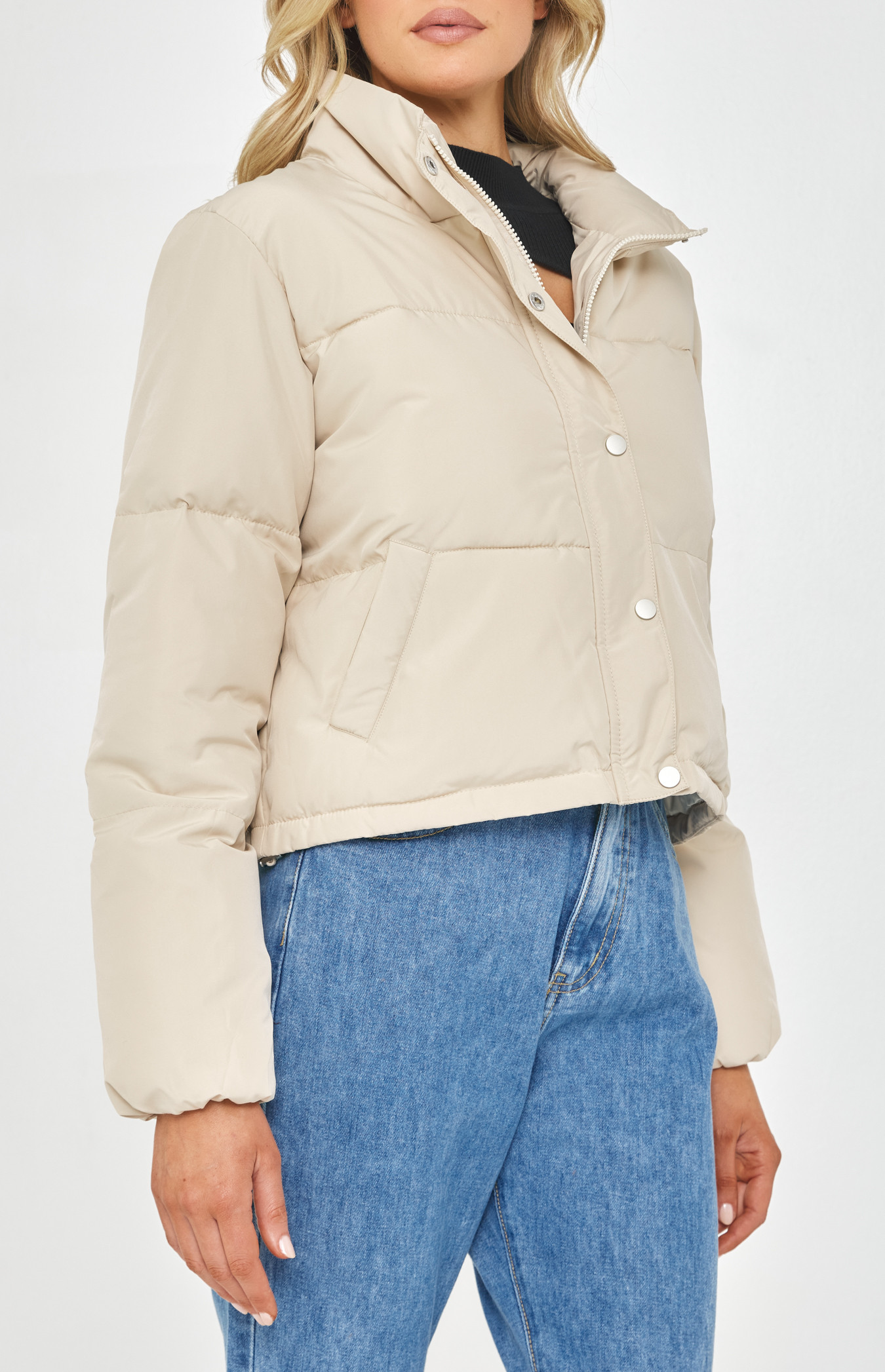 womens cream padded jacket