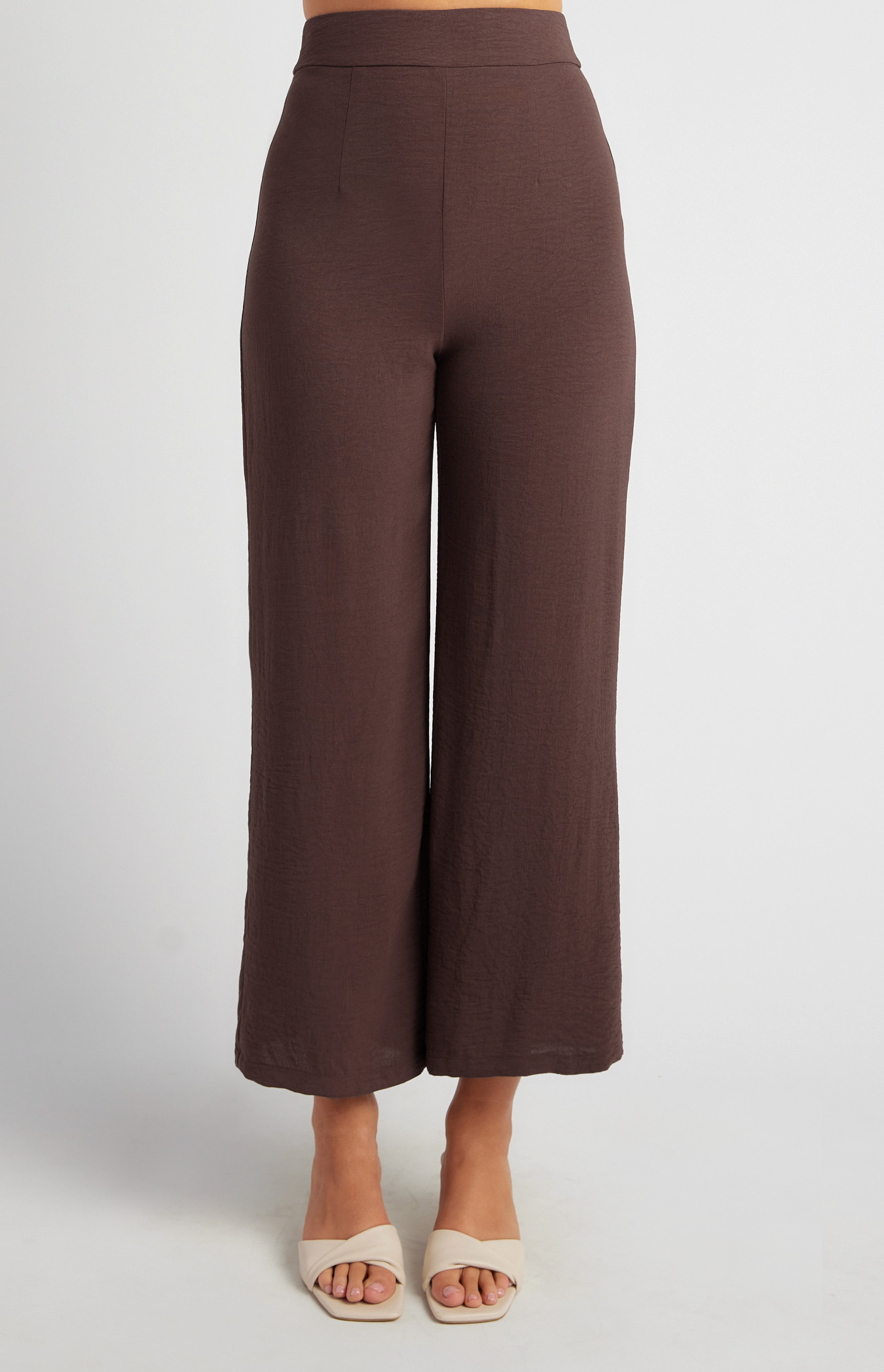 Textured Wide Leg Pants (SPA362A)