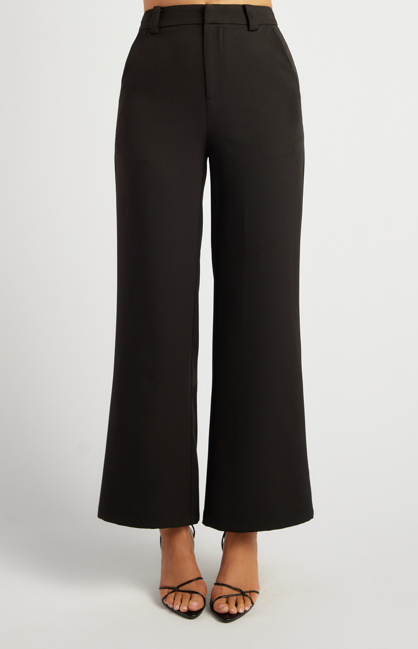 High Waisted Boot Cut Jersey Pants (SPA506B)