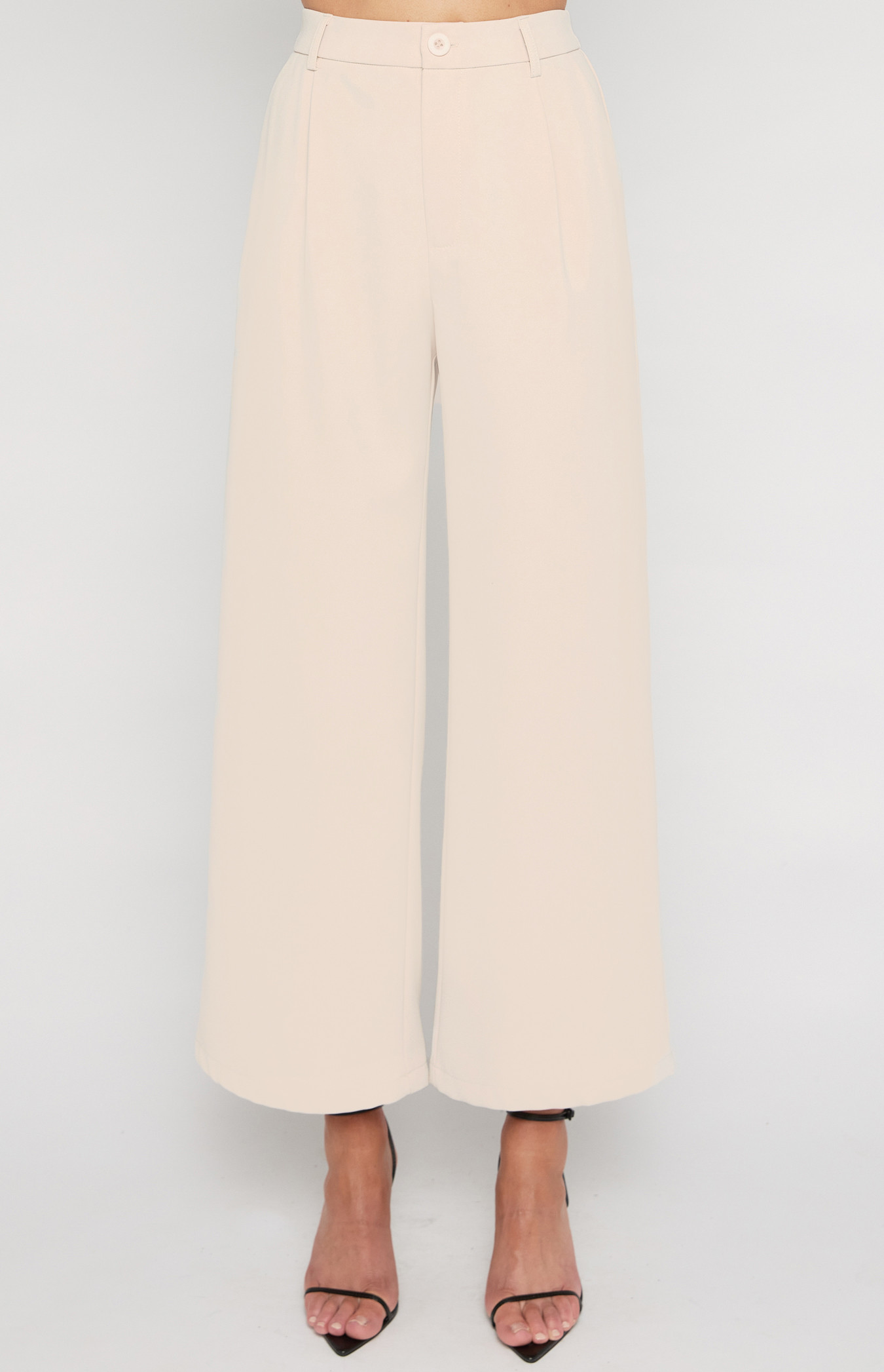 Wide Leg Pants with Back Elastic Detail (WPA255B) | Style State