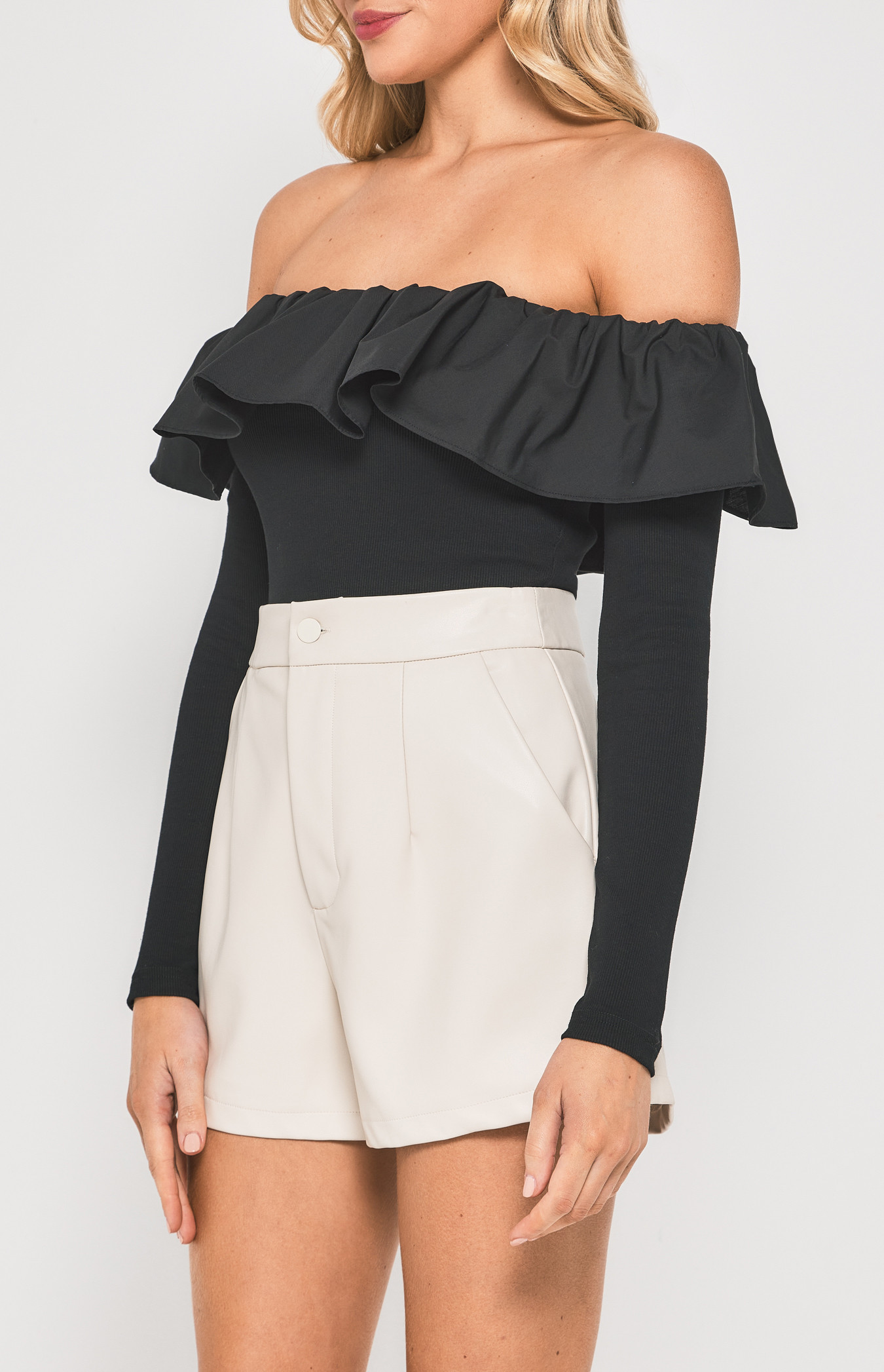 Frill neckline outlet